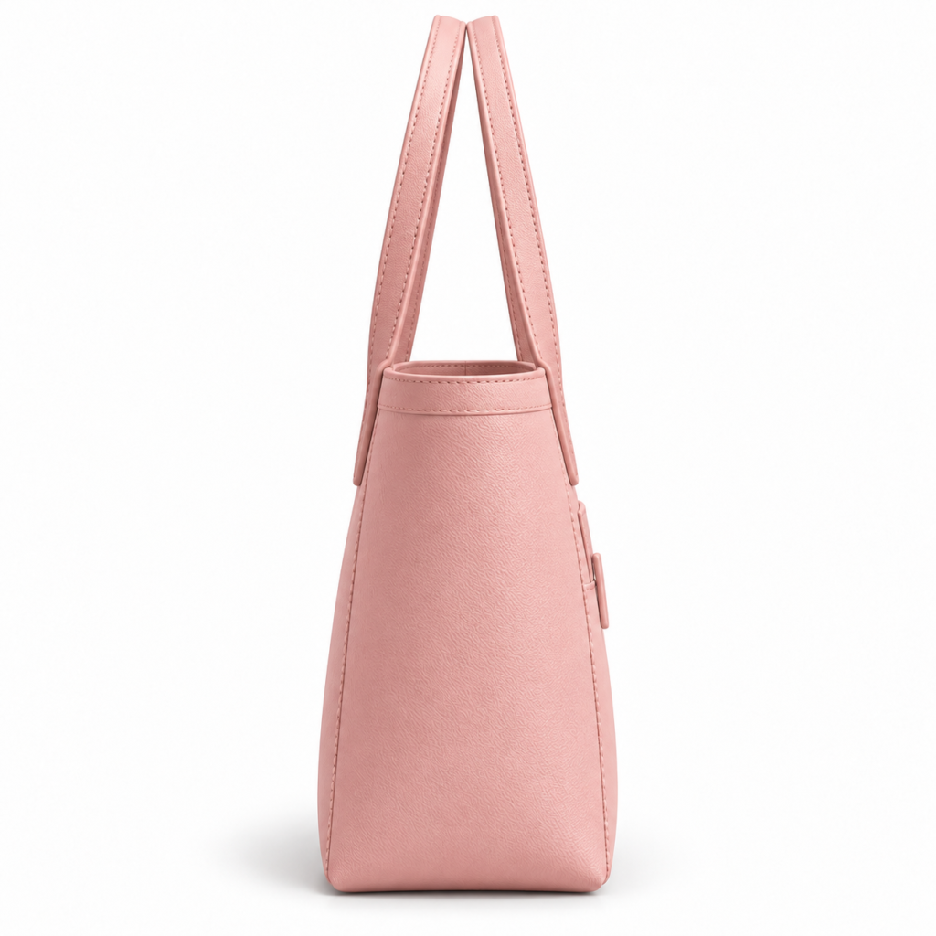 Pelveya Women’s Pink Front Pocket Medium Tote Bag
